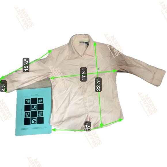 Duck Head Jeans Co. Womens Striped Button-Down Shirt M Peach/White Causal Preppy - Picture 2 of 8